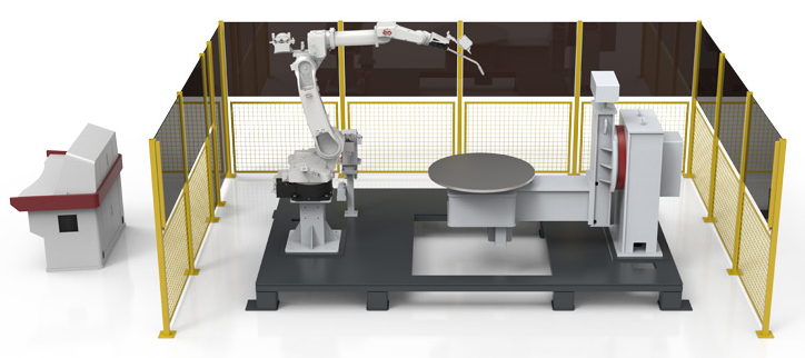 welding robot with L positioner