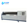 White and blue full hydraulic four roll plate bender workshop installation metal rolling production