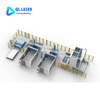 Complete automated fiber laser cutter integrated with dual exchange table, vertical sheet storage library and automatic loading unloading manipulator for metal sheet processing