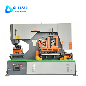 CNC hydraulic ironworker Q35Y with touch screen control multi-function punch shear machine
