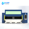 Fully enclosed single table fiber laser cutting machine full front view with complete safety enclosure
