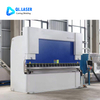 Side perspective of electro-hydraulic servo bending machine equipped with DA series CNC controller for precision folding
